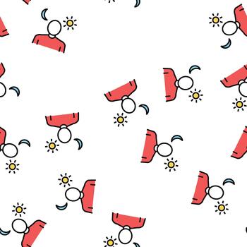 sleep problems seamless pattern vector