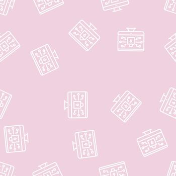 computer security line seamless pattern vector