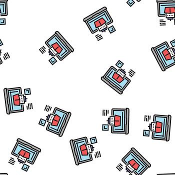ship modeling computer program seamless pattern vector
