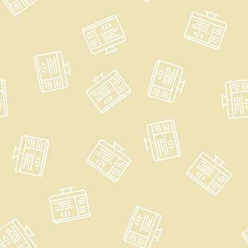 codificación código friki línea sin costura modelo vector
