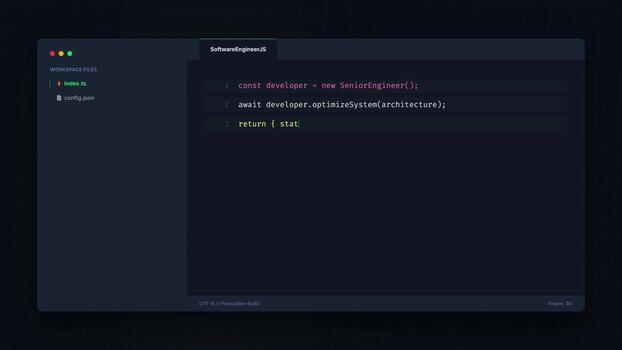 oscuro software interfaz demostrando código y programación comandos video