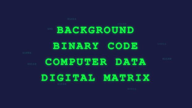 Hintergrund binär Code Computer Daten Digital Matrix video