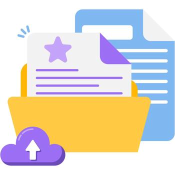 documento subir carpeta vector