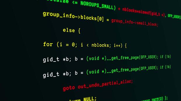 groen software programmering bron code achtergrond. video