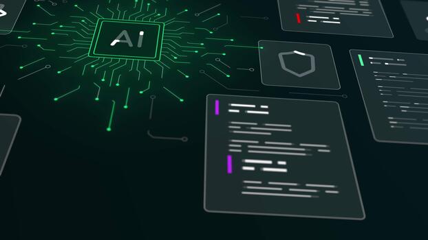 ai Entwicklung Technologie Codierung Schnittstelle. video
