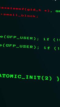 Terminal Konsole Porträt Linux Kernel Code Schleife. video
