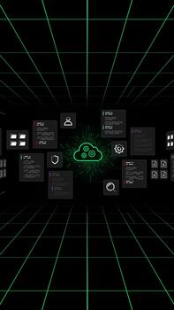 múltiple nube red datos panel virtual espacio. video