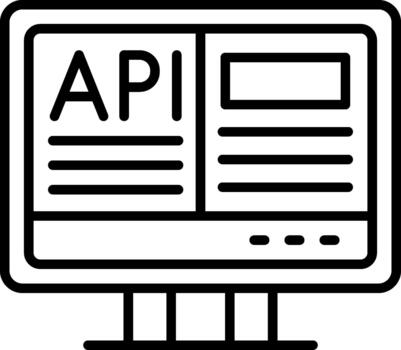 Api API Integration Solution For Connected Applications vector