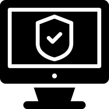 shield solid glyph icon vector