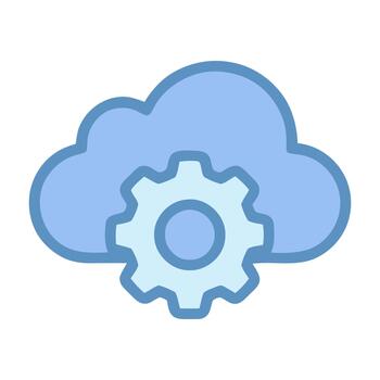 nube informática ajustes icono para digital tecnología vector