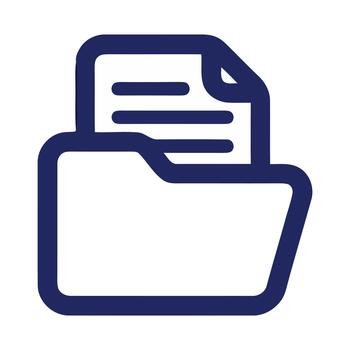 Document Folder Icon Representing Data Organization vector