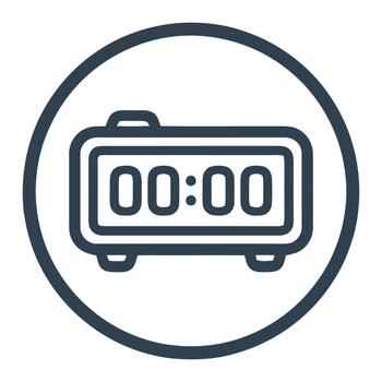 Digital Clock Zero Time Display vector
