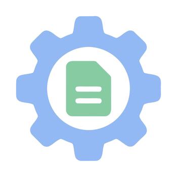 Document Processing Gear Automation vector