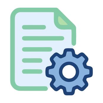 Document Settings Icon Workflow Management vector