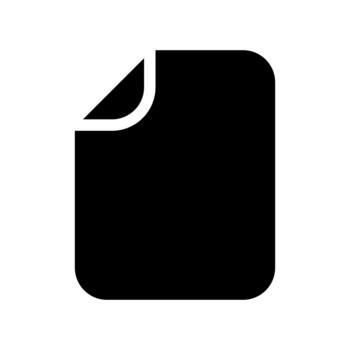 Generic Solid Document File Icon Representation vector