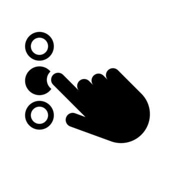 Interactive Touch Screen Selection Button Interface vector