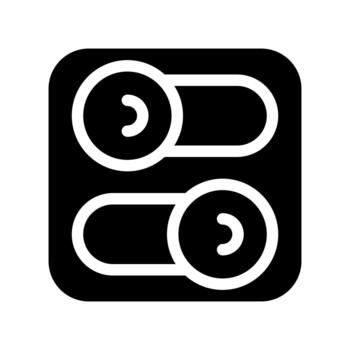 Double Toggle Switch Interface Icon vector