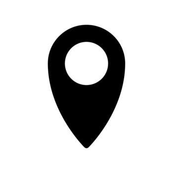 Solid Droplet Shaped Map Location Pointer vector