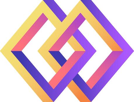óptico espejismo creando imposible enclavamiento cuadrado marcos vector