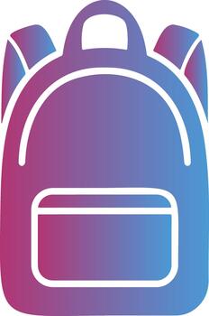 Gradient Backpack Icon vector