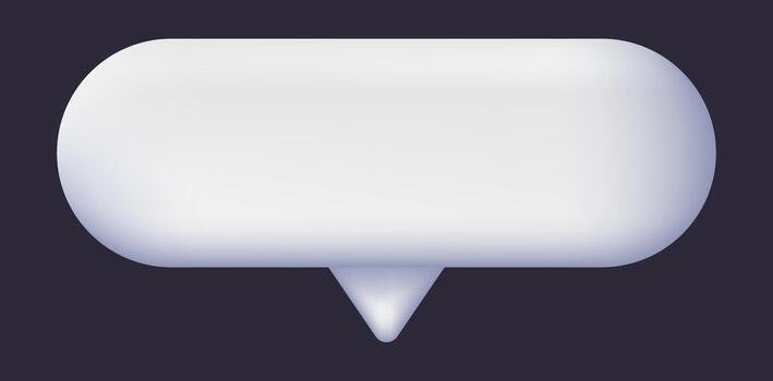 Rounded speech bubble with triangular pointer, dark gray vector