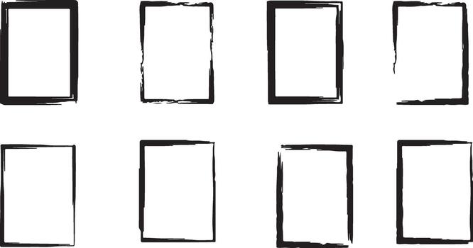Rough Rectangular Frames illustration vector