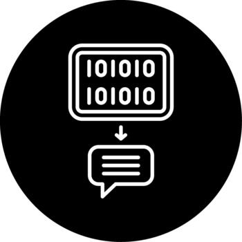 programación código análisis línea circulo invertido vector