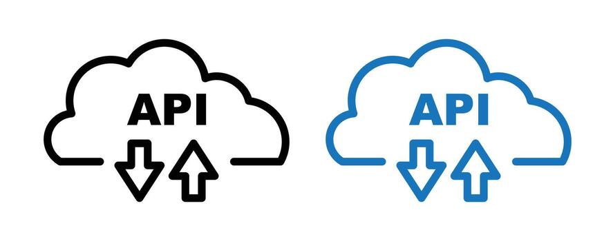 Api and cloud computing vector