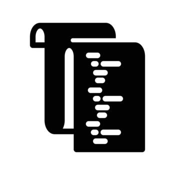 programación guión sólido icono diseño bueno para web o móvil aplicación vector