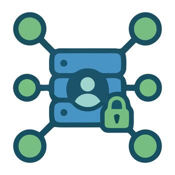 Secure User Data Network Connection Icon vector