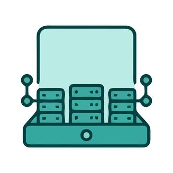 Server Rack Technology Network Cloud Computing vector