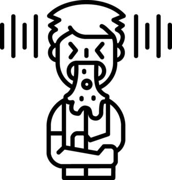 odio icono elemento vector