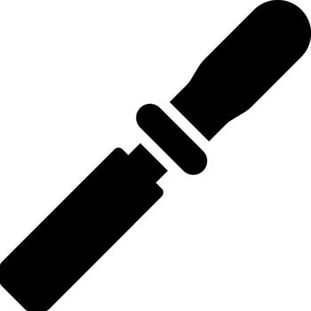 solid chisel glyph icon vector