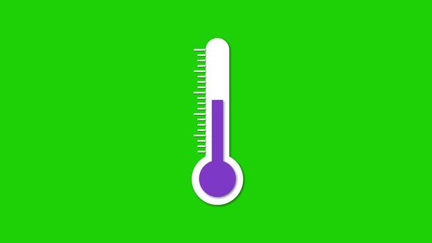 termometro temperatura aumentare e diminuire animazione verde schermo 4k video