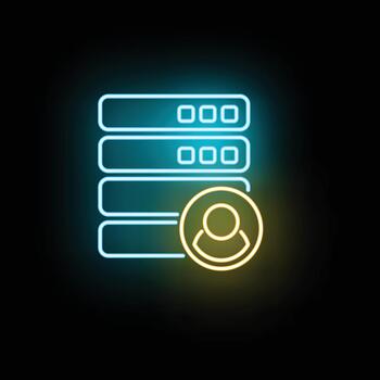 User database management accessing data server services vector