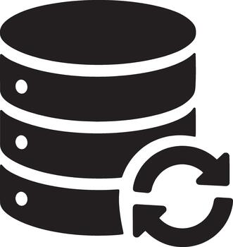 Cloud database sync icon design vector
