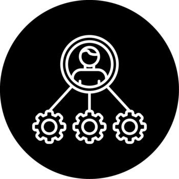 Skill Development Program Line Circle Inverted vector