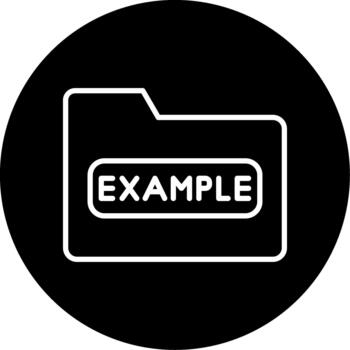 ejemplo referencia modelo línea circulo invertido vector