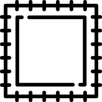 labor de retazos línea lineal icono vector
