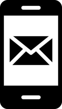 solid communications glyph icon solid vector