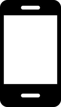 sólido sólido teléfono inteligente sólido glifo icono vector