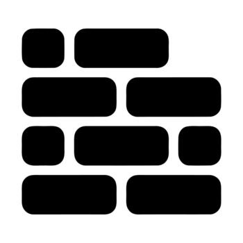 Black Rounded Rectangular Brick Pattern Element Graphic vector