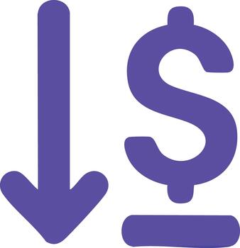 precio disminución icono concepto para Finanzas mercado utilizar vector