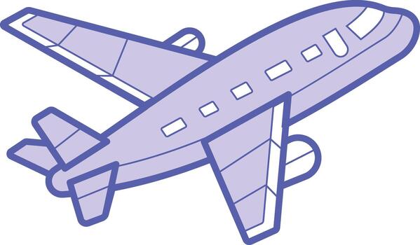 Flat airplane icon vector