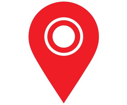 rojo mapa puntero vector