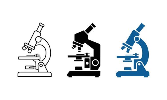 Microscope Icon Set vector