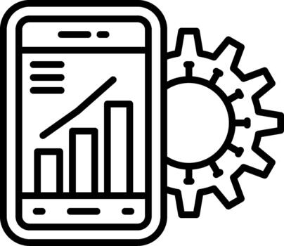Bars Data Visualization Element Representing Comparative Metrics vector