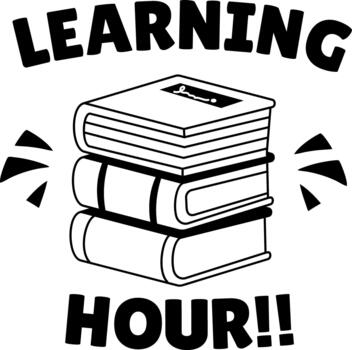 aprendizaje texto con un libro pila. vector