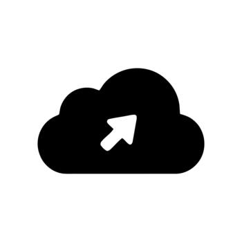 nube informática datos subir función interfaz botón vector