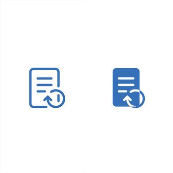Document refresh icon set vector